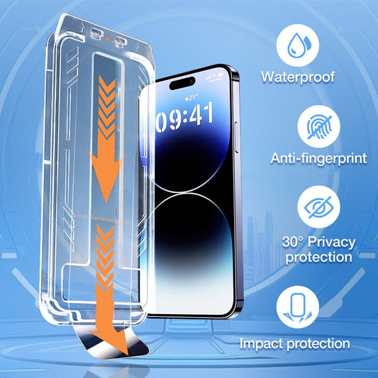 🔥 iPhone Tempered Anti-Peeking Screen Protector - No Bubbles No Dust