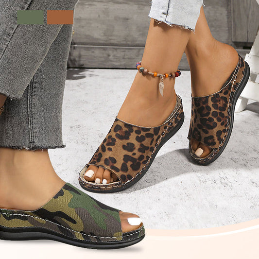 Women's Casual Beach Open-Toe Slide Sandals