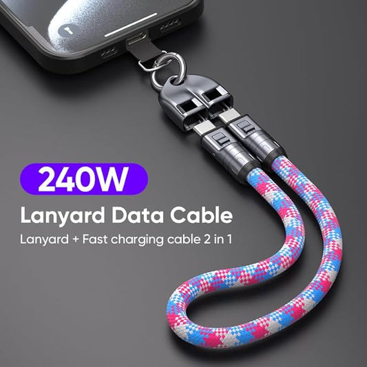 🔥 LAST DAY PROMOTION - 50%OFF 🔥2 IN 1 Cell Phone Lanyard Fast Charging Data Cable