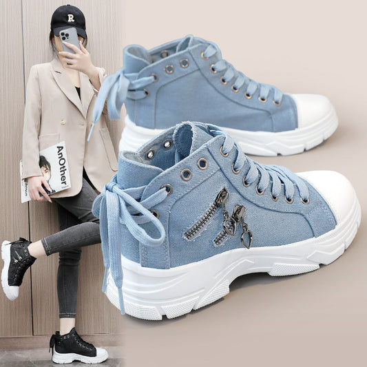 Women's Casual Chunky-Soled Canvas Shoes