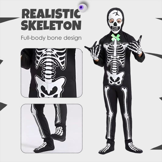 Glow-in-Dark Skeleton Costume for Halloween