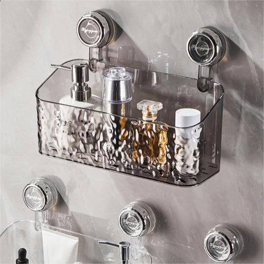 🛁✨Light Luxury Style Glacier Pattern Suction Cup Shelf