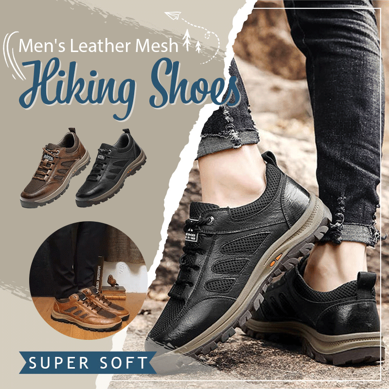 （Buy 2 free shipping）Men's Leather Mesh Hiking Shoes