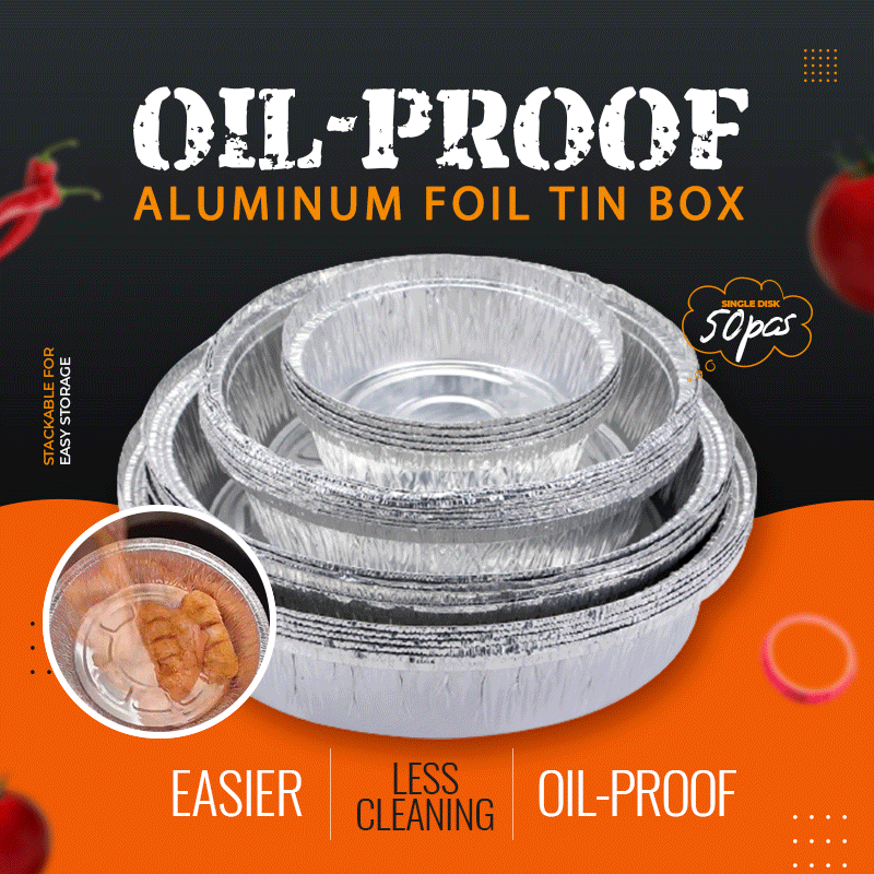 OilProof Aluminum Foil Tin Box