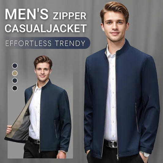 👑Fliwos® Men's Standing Collar Zipper Casual Jacket