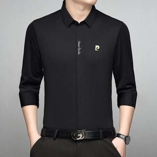 🔥Hot sale!🔥Men's Concealed Placket Long Sleeve Shirt