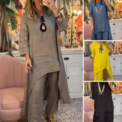 Women's Irregular Top & Pants 2-Piece Set