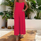 Women's Comfortable and Elegant Solid Color Backless Jumpsuit