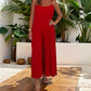 Women's Comfortable and Elegant Solid Color Backless Jumpsuit