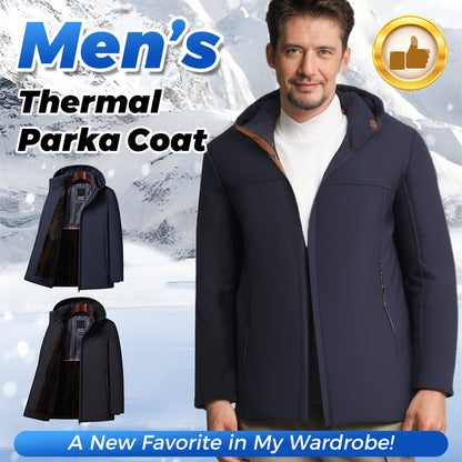 [warm gift] Men’s Thermal Thick Hooded Parka Coat