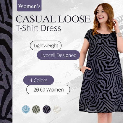 🌹Mother's Day Promotion 🎁✨2025 New Boho Vintage Casual T-Shirt Dress💃