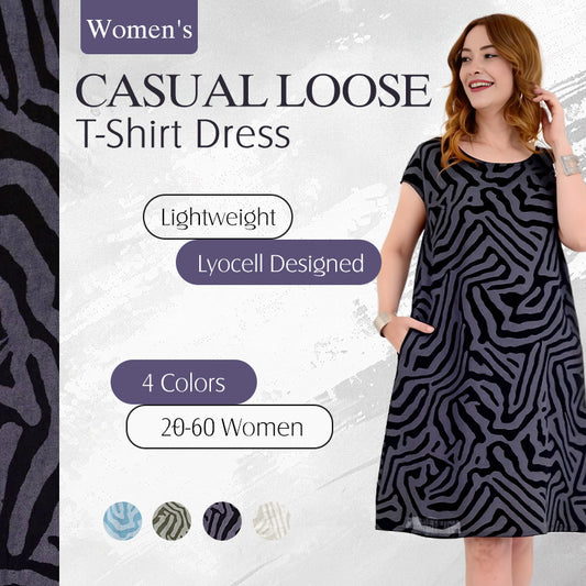 🌹Mother's Day Promotion 🎁✨2025 New Boho Vintage Casual T-Shirt Dress💃