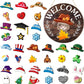 ⏰Interchangeable Welcome Sign with Highland Cow Featuring Seasonal Magnet, Detachable Hats, Accessories