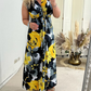🔥New Hot Sales - 75% OFF😍Floral print sleeveless pleated elegant dress