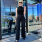 🥇Three lengths available🔥High Stretch High Waist Wide Leg Trousers