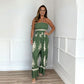 Women's Sleeveless Halter Wide-leg Jumpsuit