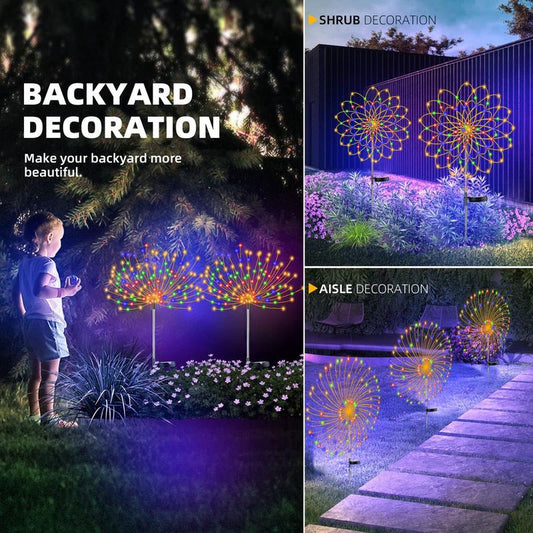 🔥Waterproof Solar Garden Fireworks Lamp