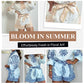 Patterned Tie Waist Button Up Two-Piece Shorts Set