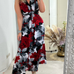 🔥New Hot Sales - 75% OFF😍Floral print sleeveless pleated elegant dress