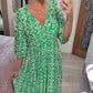 Bohemian Casual Print V-Neck Long Dress (Free Shipping)