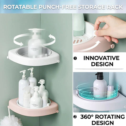 Rotatable Punch-free Storage Rack