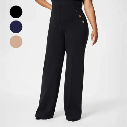 🥇Three lengths available🔥High Stretch High Waist Wide Leg Trousers