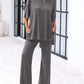 🔥Casual 2-Piece Loose-Fit Short Sleeve Top & Wide-Leg Pants Set with Pockets