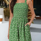 💃Women's Summer Square Neck Sleeveless Loose Casual Short Smocked Romper✨