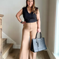 🥇Three lengths available🔥High Stretch High Waist Wide Leg Trousers