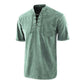 Men Gothic Retro T-Shirt, Lace-up V-neck, Linen Pocket