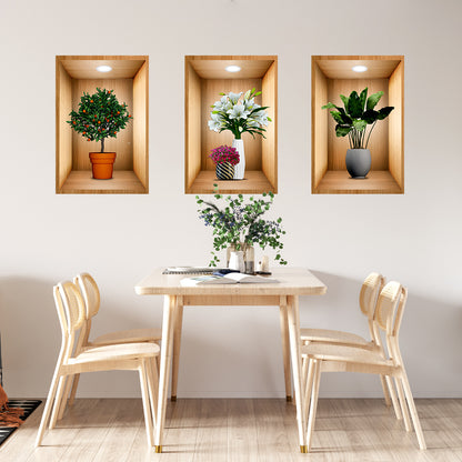 Plant And Flower 3D Effect Simulation Wall Painting