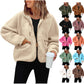 Women's Solid Color Cozy Jacket