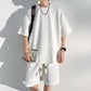 ✨Men's cotton Casual Loose Outfits Short  2 Pieces Suit👕