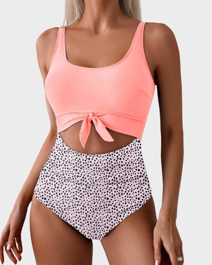 🔥2025 SUMMER 50% OFF🎁Ruched Tie-Knot Tummy Control One-Piece Swimsuit