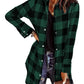 Women’s Plaid Longline Shirt Jacket