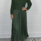 🌟 Seasonal Clearance at only £19.99! 🌟Women’s Stylish and Elegant Round-neck Pleated Dress