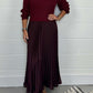 🌟 Seasonal Clearance at only £19.99! 🌟Women’s Stylish and Elegant Round-neck Pleated Dress