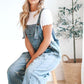 🔥Limited time sale 50% OFF💕Women's Cute Casual Button Jumpsuit Ripped Denim Overalls