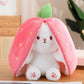 🍓 Hot Sale 50% OFF🍓Easter Day Strawberry Bunny Transformed into Little Rabbit🎀 Fruit Doll Plush Toy🐰