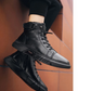 High quality high boots leather shoes