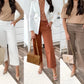 🔥2025 HOT SALE🔥Stretch Twill Cropped Wide Leg Pants | High Waist | Loose & Comfortable