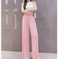 Ice Silk Wide Leg Pants Women