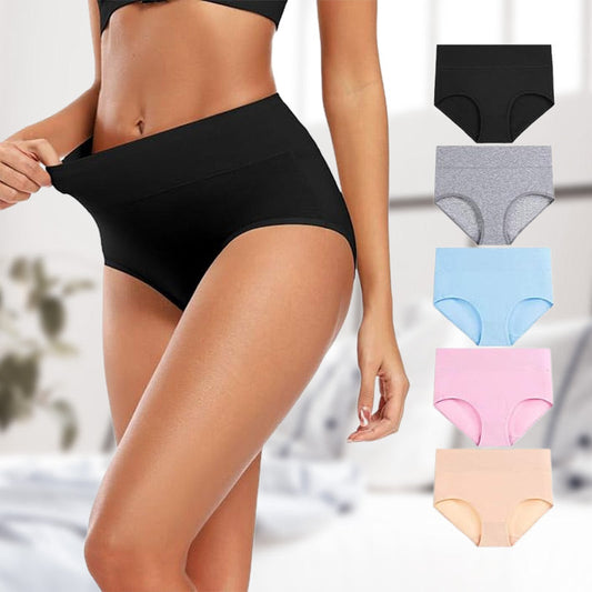 💥Buy 1 get 4 free💕Plus Size High-Waist Hip-Lifting Cotton Panties for Women