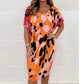 💖LAST DAY PROMOTION - 50%OFF💖Round Neck Loose Casual Leopard Print Dress