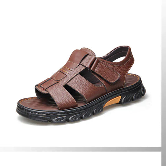 🏖️Summer Men's Breathable Leather Sandals👣