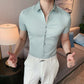 Men's ice-silk high elasticity short sleeve shirts