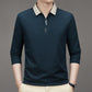 🎉New Arrival🔥Men's Business Casual Solid Color Lapel Base T-shirt