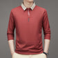 🎉New Arrival🔥Men's Business Casual Solid Color Lapel Base T-shirt