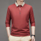 🎉New Arrival🔥Men's Business Casual Solid Color Lapel Base T-shirt