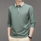 🎉New Arrival🔥Men's Business Casual Solid Color Lapel Base T-shirt